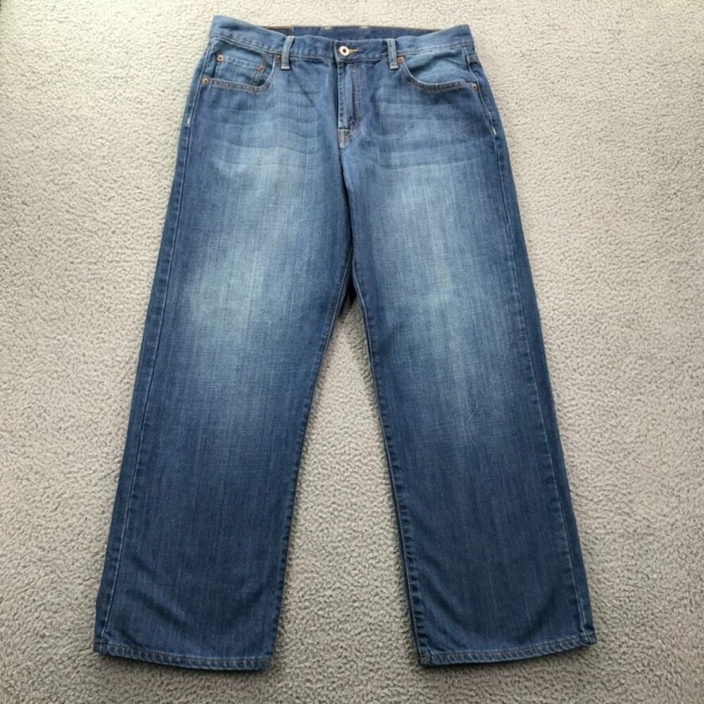 LUCKY BRAND Mens Size‎ 34x28 Short Straight Leg 165 100% Cotton Blue Denim Jeans